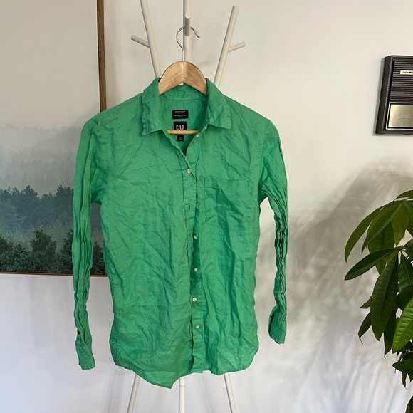 Gap 100% Linen Boyfriend Shirt - Picture 1 of 4